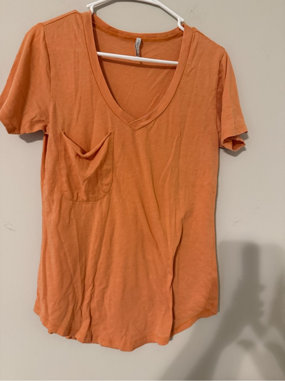 Z Supply Short Sleeve V-Neck Pocket Tee - Orange